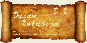 Dušan Koluvija vizit kartica
